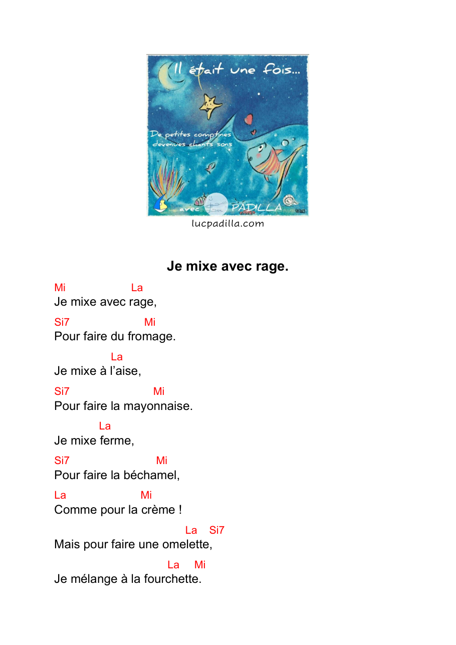 Tableau des accords